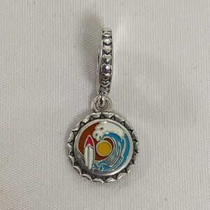 Pandora Hawaii Maui Surfboard Ocean Charm, S925 Silver Jewelry